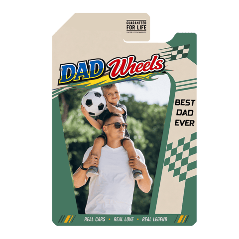 Custom Photo You’Re Wheelie Cool Dad Wheels Packaging - Diecast Car Keepsake For Father’S Day