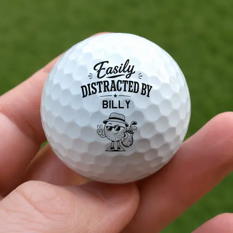 Personalized Funny Easily Distracted By Golf Ball Gift For Golf Lovers