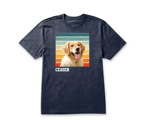 Custom Dog Cat Photo Shirt – Personalized Vintage Retro Pet T-Shirt