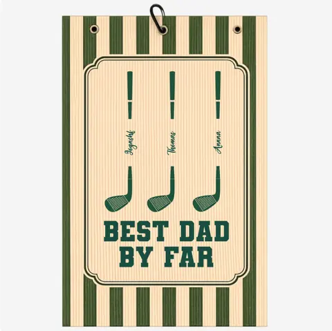 Custom Golf Towel - Personalized Father'S Day Birthday Golf Gifts For Dad, Grandpa - Keep Calm & Golf On