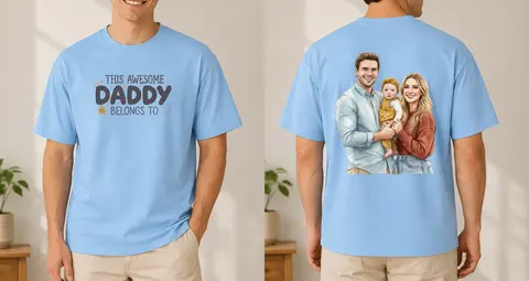 This Awesome Daddy Belongs To - Personalized Shirt - Father'S Day, Birthday, Funny Gift For Dad, Father, Husband - Gift From Wife, Son, Daughter