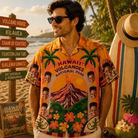 Personalized "Hawai'I Volcanoes National Park" Aloha Shirt