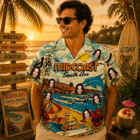 Personalized "The Midcoast South Aus" Aloha Shirt