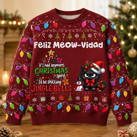 I'D Be Sh*Tting Jingle Bells - Personalized Ugly Christmas Sweatshirt