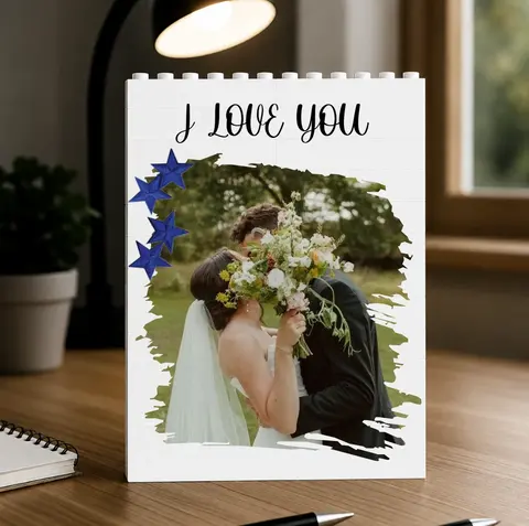 Custom Photo I Love You Dad Happy Father'S Day Building Block