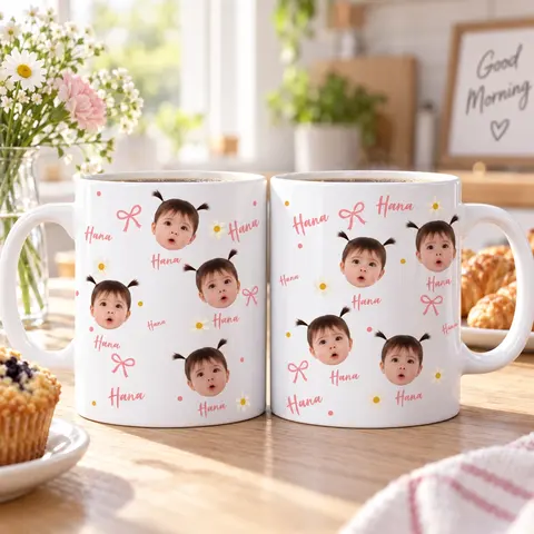 Face And Name - Personalized Photo Mug