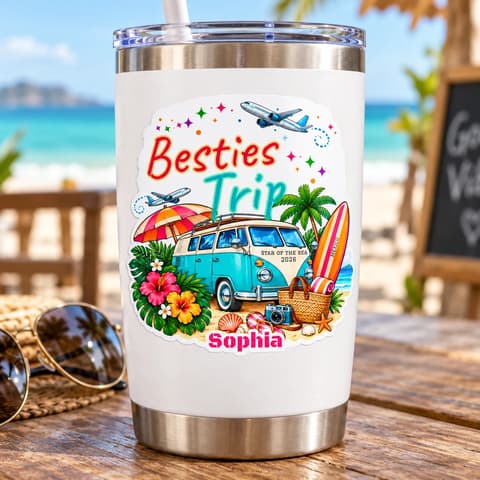 Personalized Decorative Stickers Decal – For Family Vacations, Girls' Trips, Or Bachelorette Parties.