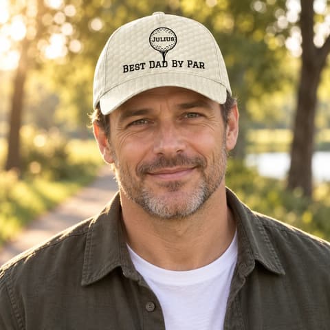 Best Dad By Par, Best Grandpa By Par - Personalized Cap