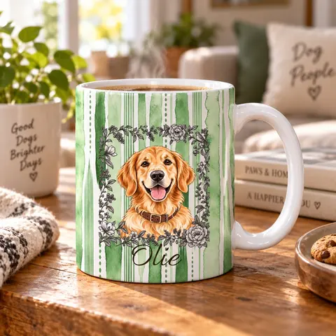 Custom Pet Portrait Watercolor New Version Gift For Dog Lover, Cat Lover - Personalized Mug