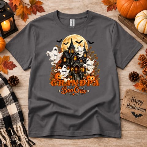 Haunted House Pumpkin T Shirt - Personalized Boo Crew Halloween Shirt Custom Family Characters With Names