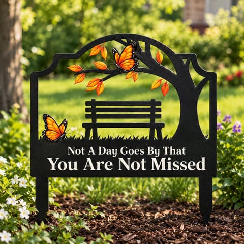 Planted In Memory Of - Personalized Metal Garden Stake
