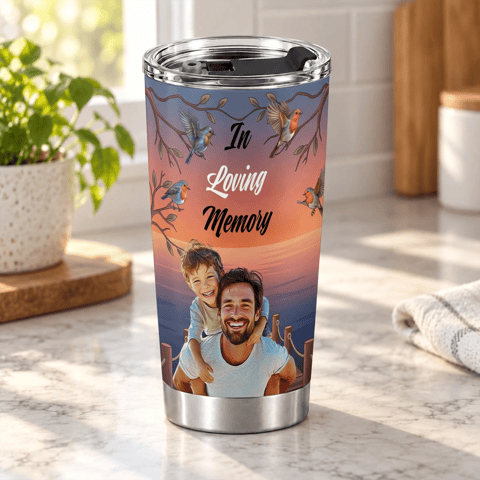 Custom Photo I'M Always With You Lake Pier - Loving, Memorial Gift For Family, Siblings, Friends - Personalized Tumbler