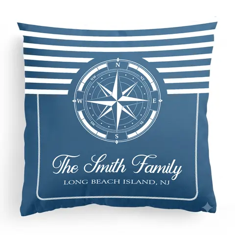 Custom Boat Name, Nautical, Anchor - Personalized Pillows
