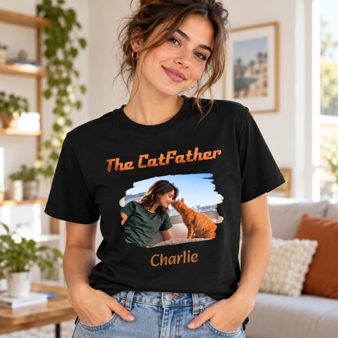 The Catfather Retro Photo - Personalized Shirt