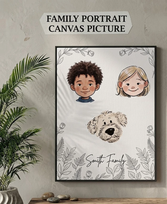 Family Portrait Canvas Picture
