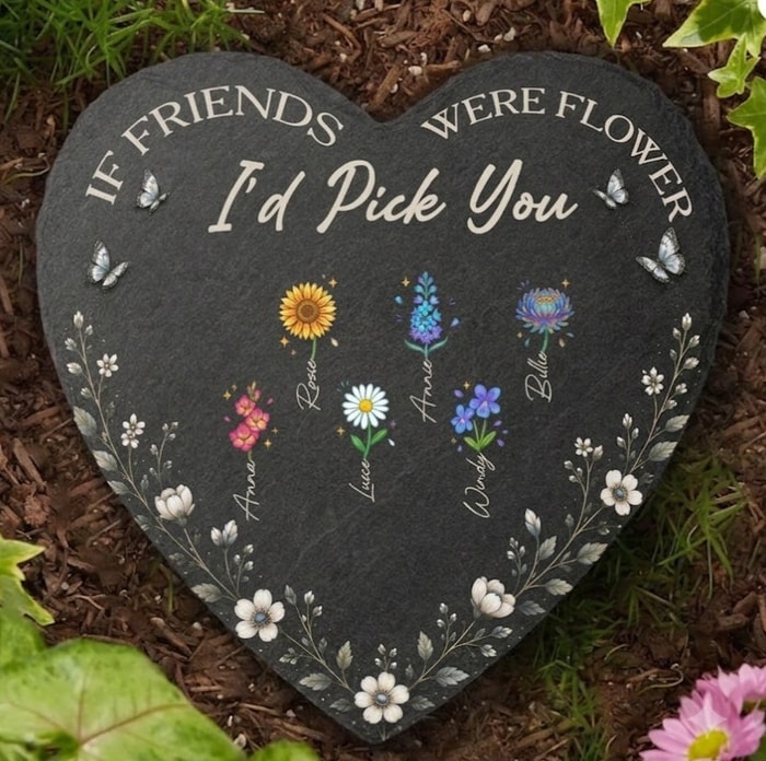 Sisters Are Different Flowers From The Same Garden - Personalized Garden Stone